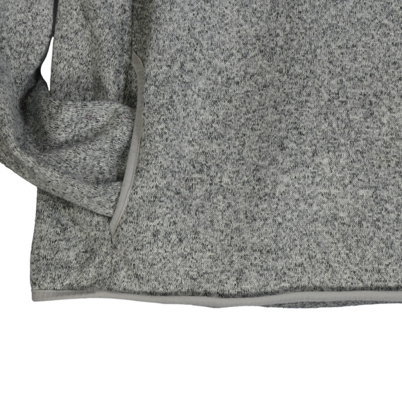 Eddie Bauer Cardigan Sweater Jacket Women Large Fleece Lined 1/4 Snap Pockets - Picture 4 of 11